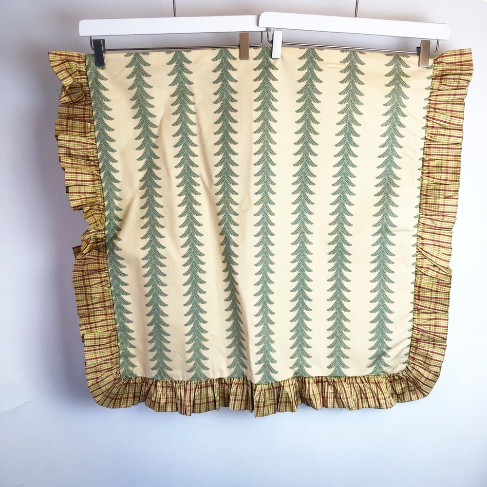 Rose Tree Sham European Naples Sun Plaid Cotton